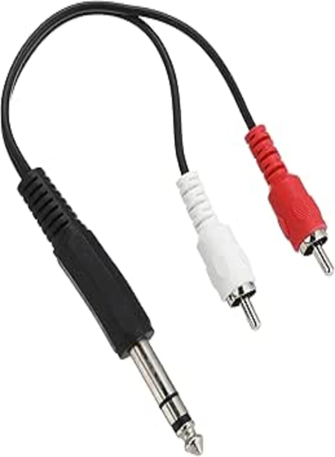 Keendex 1807 2 in 1 audio splitter cable, 6.35 mm - black